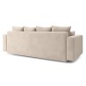 Canapé droit KRISTI convertible velours côtelé beige 3 places