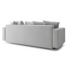 Canapé droit KRISTI convertible tissu gris 3  places