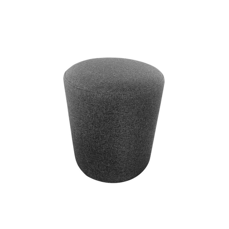 FIONIE Pouf rond gris anthracite