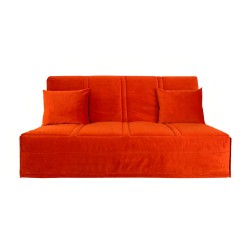 ALADIN Banquette convertible clic clac safran jaune orange matelas 140cm