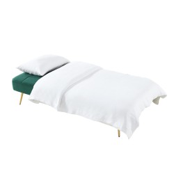 Banquette AROMA en velours vert 3 places convertible