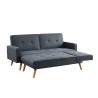 Canapé d'angle LUXI en tissu gris anthracite convertible style scandinave