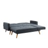 Canapé d'angle LUXI en tissu gris anthracite convertible style scandinave