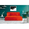 ALADIN Banquette convertible clic clac safran jaune orange matelas 140cm