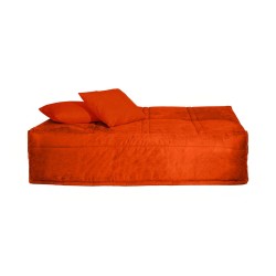 ALADIN Banquette convertible clic clac safran jaune orange matelas 140cm