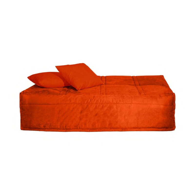 ALADIN Banquette convertible clic clac safran jaune orange matelas 140cm