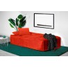 ALADIN Banquette convertible clic clac safran jaune orange matelas 140cm