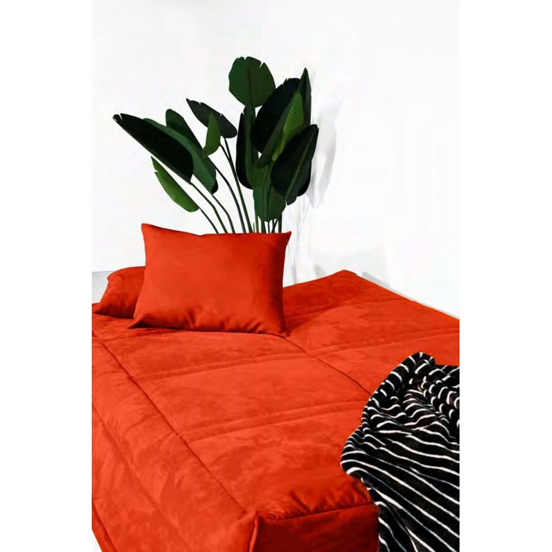 ALADIN Banquette convertible clic clac safran jaune orange matelas 140cm