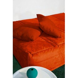 ALADIN Banquette convertible clic clac safran jaune orange matelas 140cm