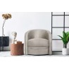 PISE Fauteuil crapaud pivotant beige crème