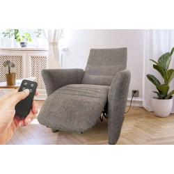 PLENITUDE Fauteuil relax électrique gris clair