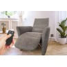 PLENITUDE Fauteuil relax électrique gris clair