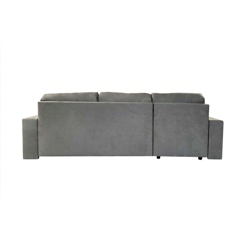 BAHIA Canapé convertible 3 places gris matelas Simmons 140cm