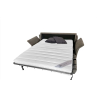 DETENTE Canapé convertible 3 places gris matelas Simmons 140cm