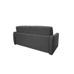 NAOS Canapé convertible 3 places gris anthracite matelas Dunlopillo 140cm