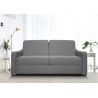 NAOS Canapé convertible 3 places gris matelas Dunlopillo 140cm