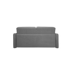 NAOS Canapé convertible 3 places gris matelas Dunlopillo 140cm