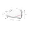 NAOS Canapé convertible 3 places gris matelas Dunlopillo 140cm