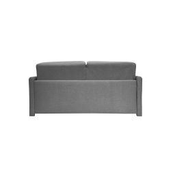 XENA Canapé convertible 3 places gris matelas Dunlopillo 140cm