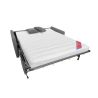 XENA Canapé convertible 3 places gris matelas Dunlopillo 140cm