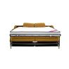 LITTLE Canapé convertible 3 places jaune matelas Dunlopillo 140cm