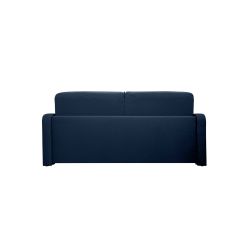 NARCISSE Canapé convertible 3 places Bleu saphir-matelas Diva Literie 140cm