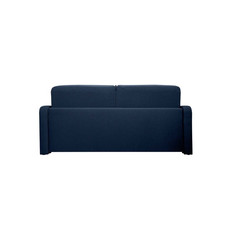 NARCISSE Canapé convertible 3 places Bleu saphir-matelas Diva Literie 140cm