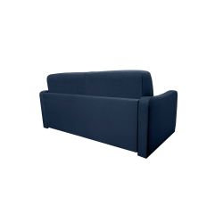 NARCISSE Canapé convertible 3 places Bleu saphir-matelas Diva Literie 140cm