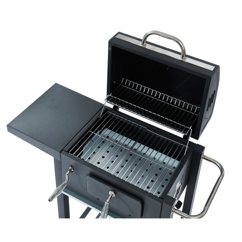Barbecue à charbon POLO en acier coloris noir