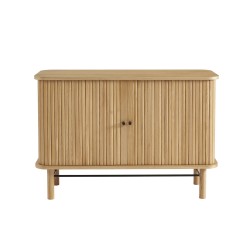 Buffet ERNEST plateau placage frêne portes tambour 110cm