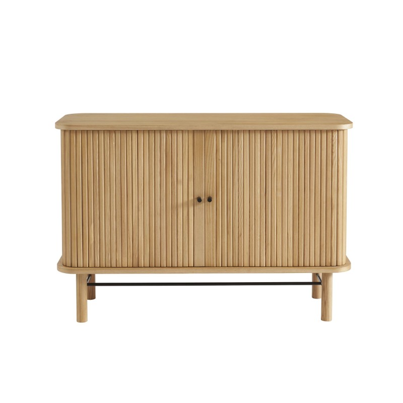 Buffet ERNEST plateau placage frêne portes tambour 110cm