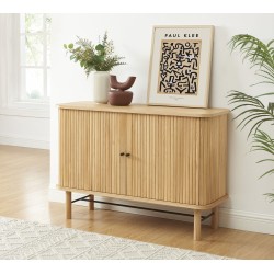 Buffet ERNEST plateau placage frêne portes tambour 110cm