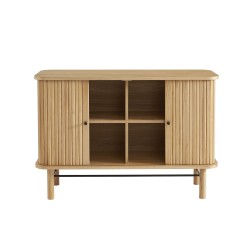 Buffet ERNEST plateau placage frêne portes tambour 110cm