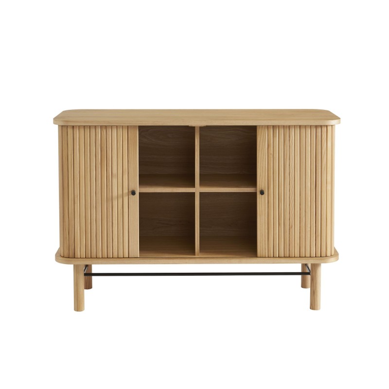 Buffet ERNEST plateau placage frêne portes tambour 110cm