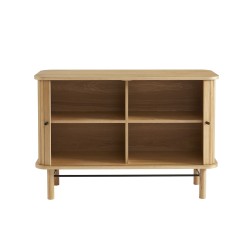 Buffet ERNEST plateau placage frêne portes tambour 110cm