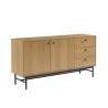 Buffet bas JAMES effet chêne 150cm