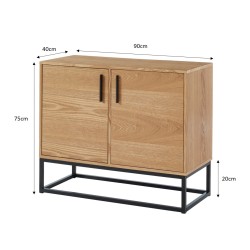 Buffet BRIXTON placage frêne 90cm