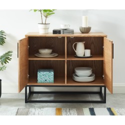 Buffet BRIXTON placage frêne 90cm