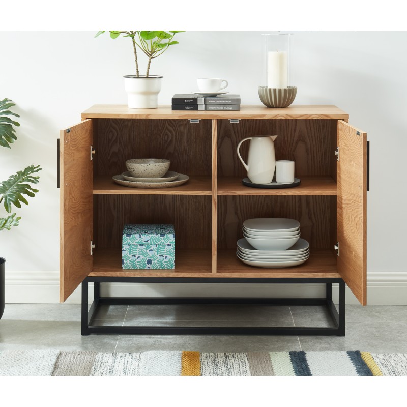 Buffet BRIXTON placage frêne 90cm