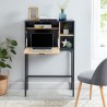 Secrétaire SMART noir et effet chêne 75cm