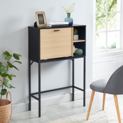 Secrétaire SMART noir et effet chêne 75cm