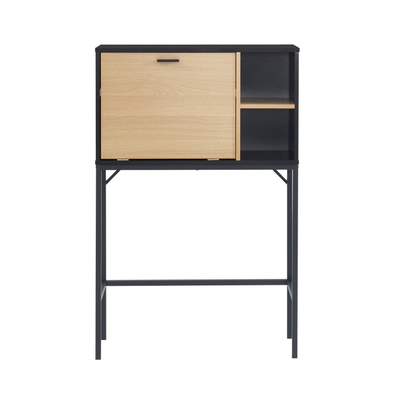 Secrétaire SMART noir et effet chêne 75cm
