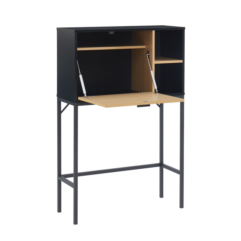 Secrétaire SMART noir et effet chêne 75cm