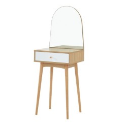 Coiffeuse PRIMA coloris blanc et effet bois