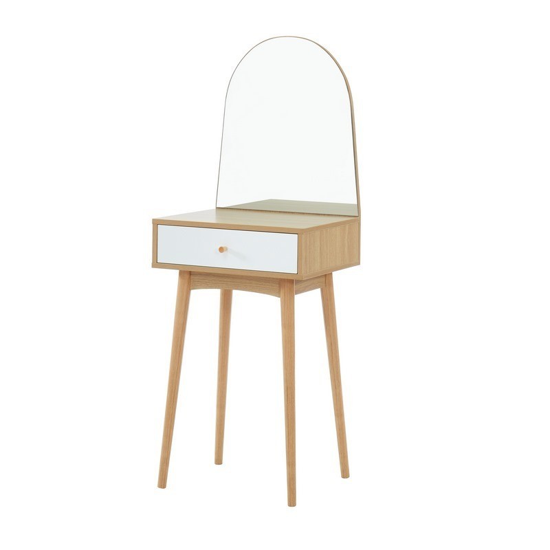 Coiffeuse PRIMA coloris blanc et effet bois