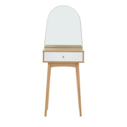 Coiffeuse PRIMA coloris blanc et effet bois