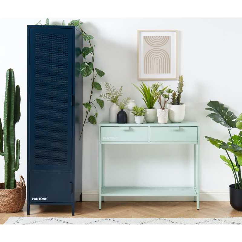 Console PANTONE métal vert menthe 100cm