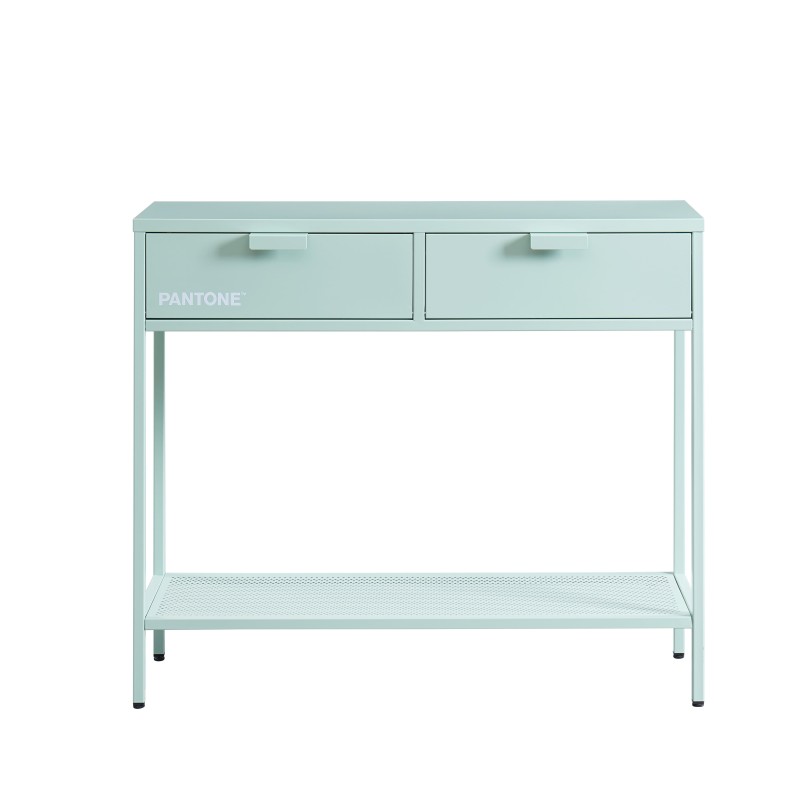 Console PANTONE métal vert menthe 100cm