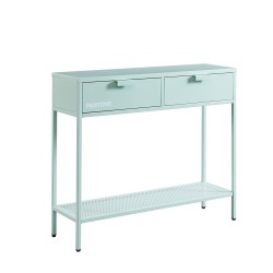 Console PANTONE métal vert menthe 100cm