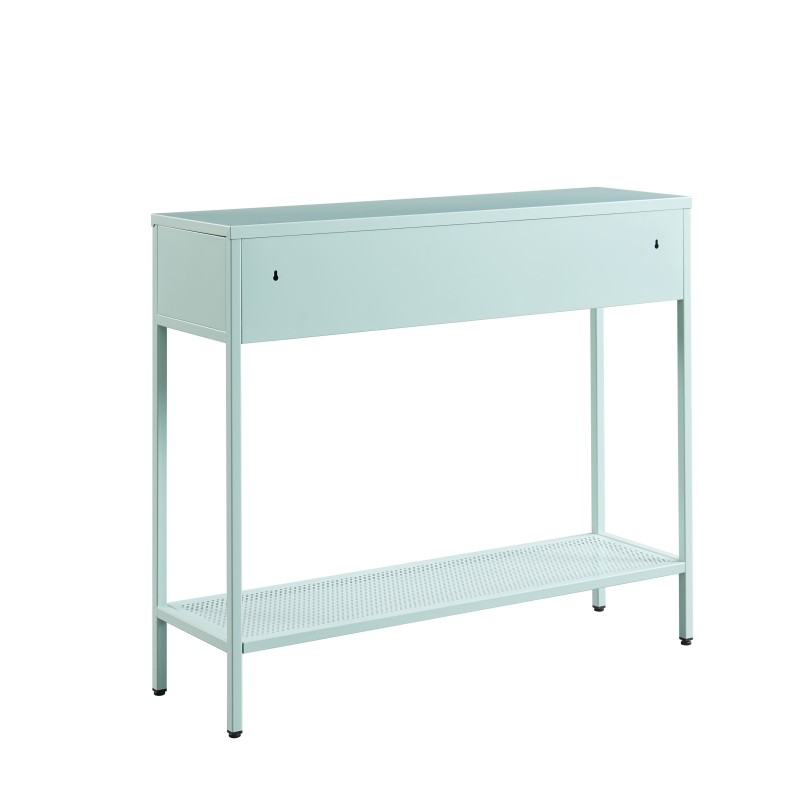 Console PANTONE métal vert menthe 100cm